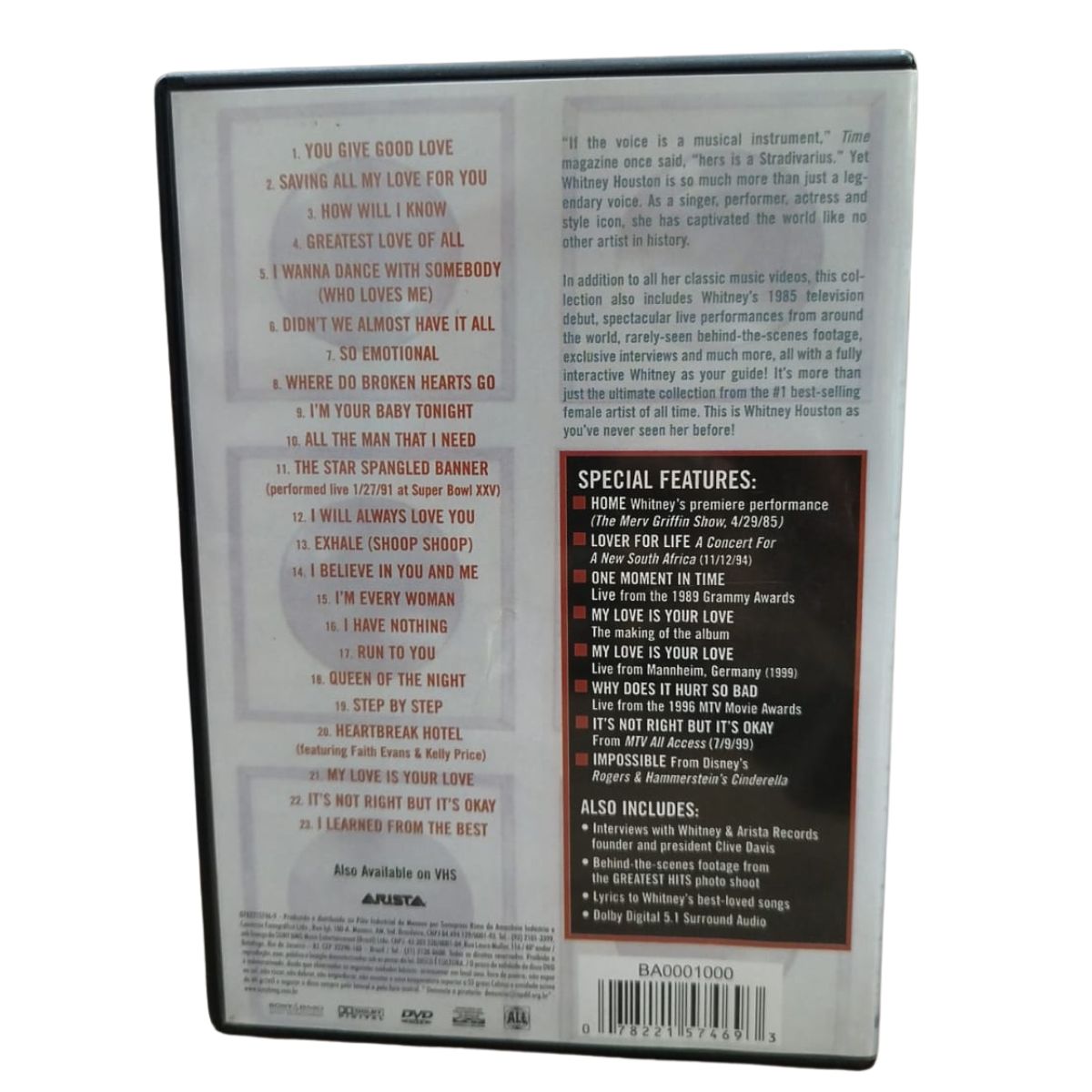 DVD MUSICAL - Whitney Houston - The greatest Hits (usado) - Imagem 4