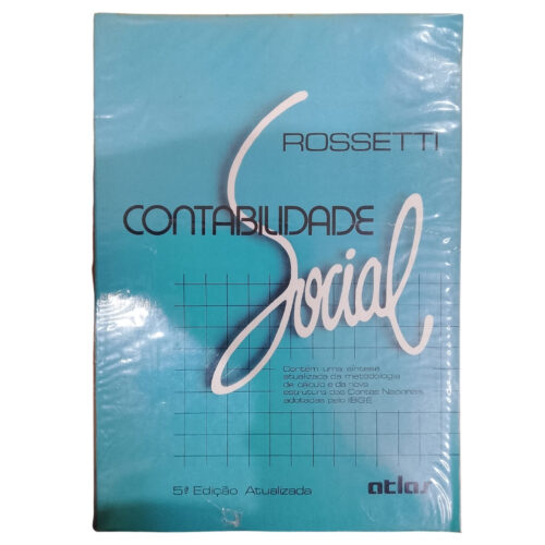 Livro - Contabilidade Social - José Paschoal Rossetti (Usado)