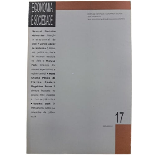 Livro - Economia e Sociedade Vol. 17 - 2001 - UNICAMP (Usado)
