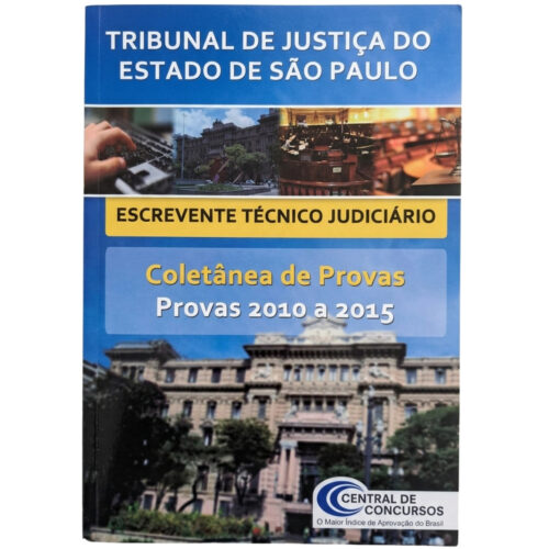 Livro - Escrevente Técnico Judiciário - Coletânea de provas  - Central de Concursos (Usado)