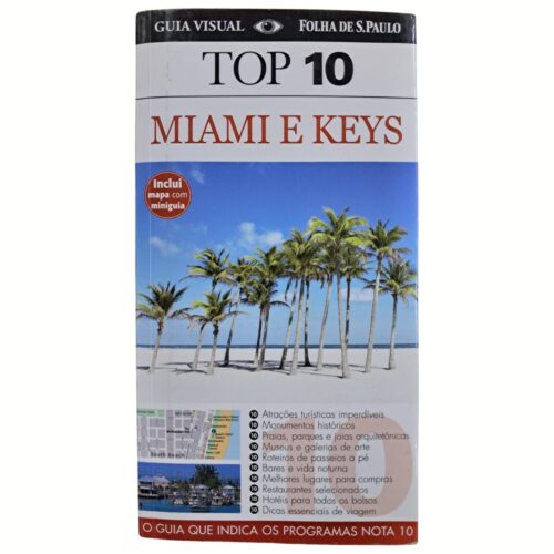 Livro - Top 10 Miami e Keys - Guia Visual - Folha de São Paulo (Usado)